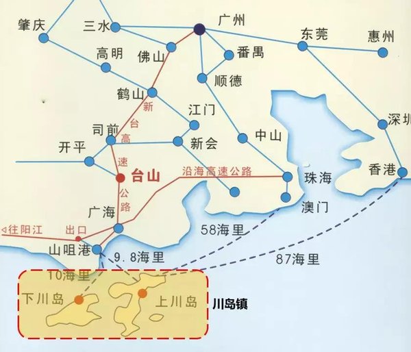 本次择址地为台山市川岛镇 本次择址地为台山市川岛镇