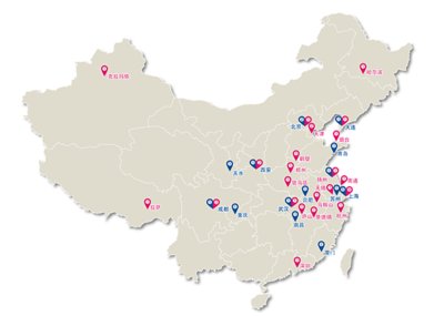 中国大陆美居分布版图 中国大陆美居分布版图