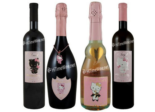卡通式浪漫：Hello Kitty葡萄酒