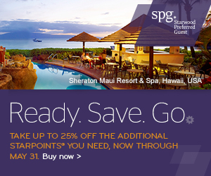 Starwood 喜达屋 SPG 俱乐部也开始卖分了，最高送 25% Bonus