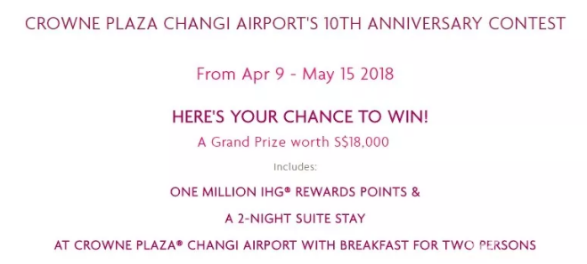 100万IHG积分的抽奖