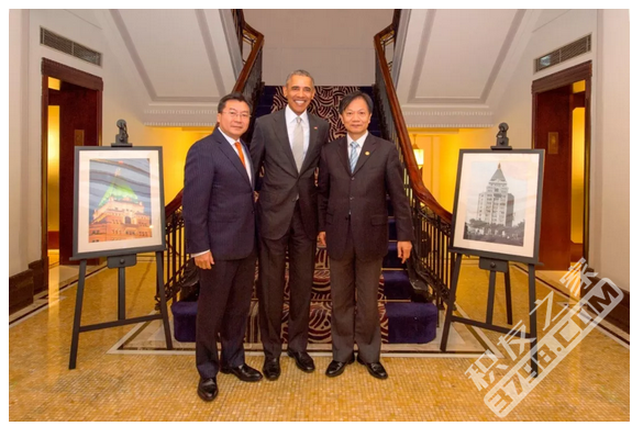 美国前总统贝拉克·奥巴马下榻上海和平饭店
