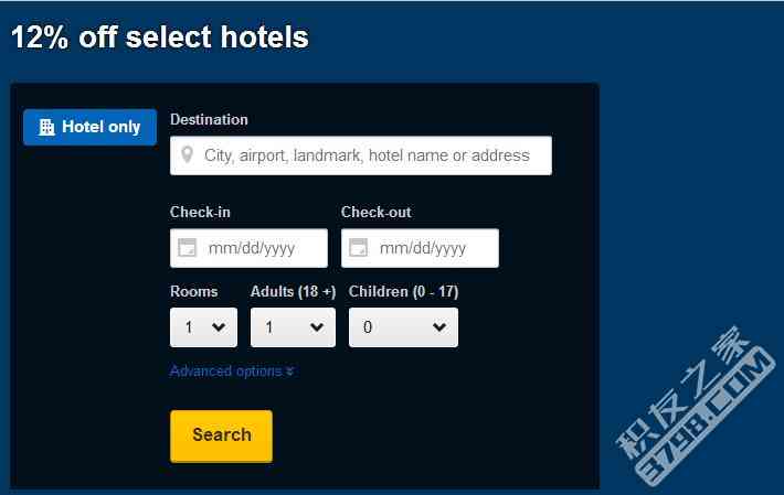 expedia预定酒店12%off折扣代码（截止7月31日）